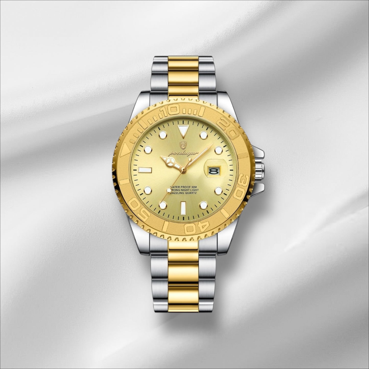 Montre Homme Luxe POEDAGAR – Acier Inoxydable