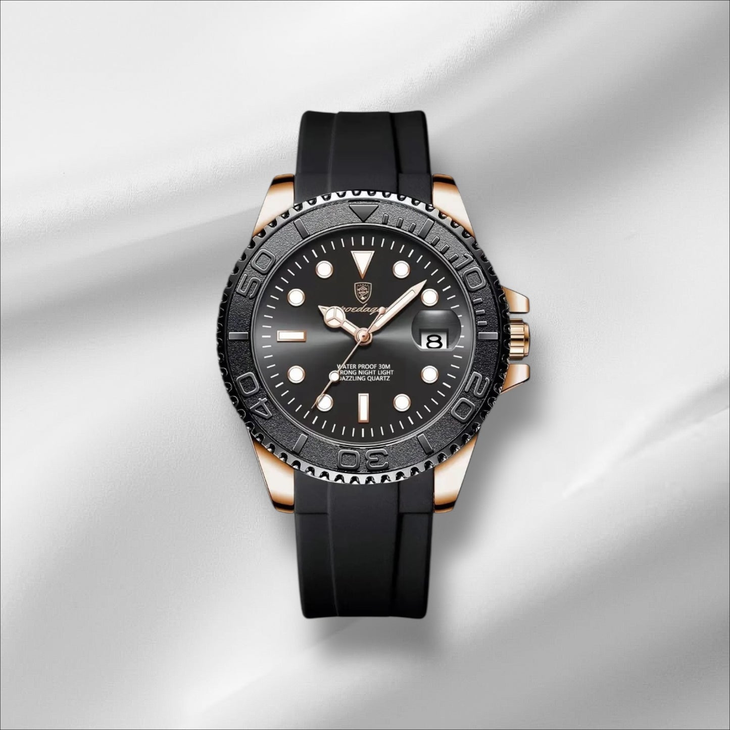 Montre Homme Luxe POEDAGAR – Acier Inoxydable