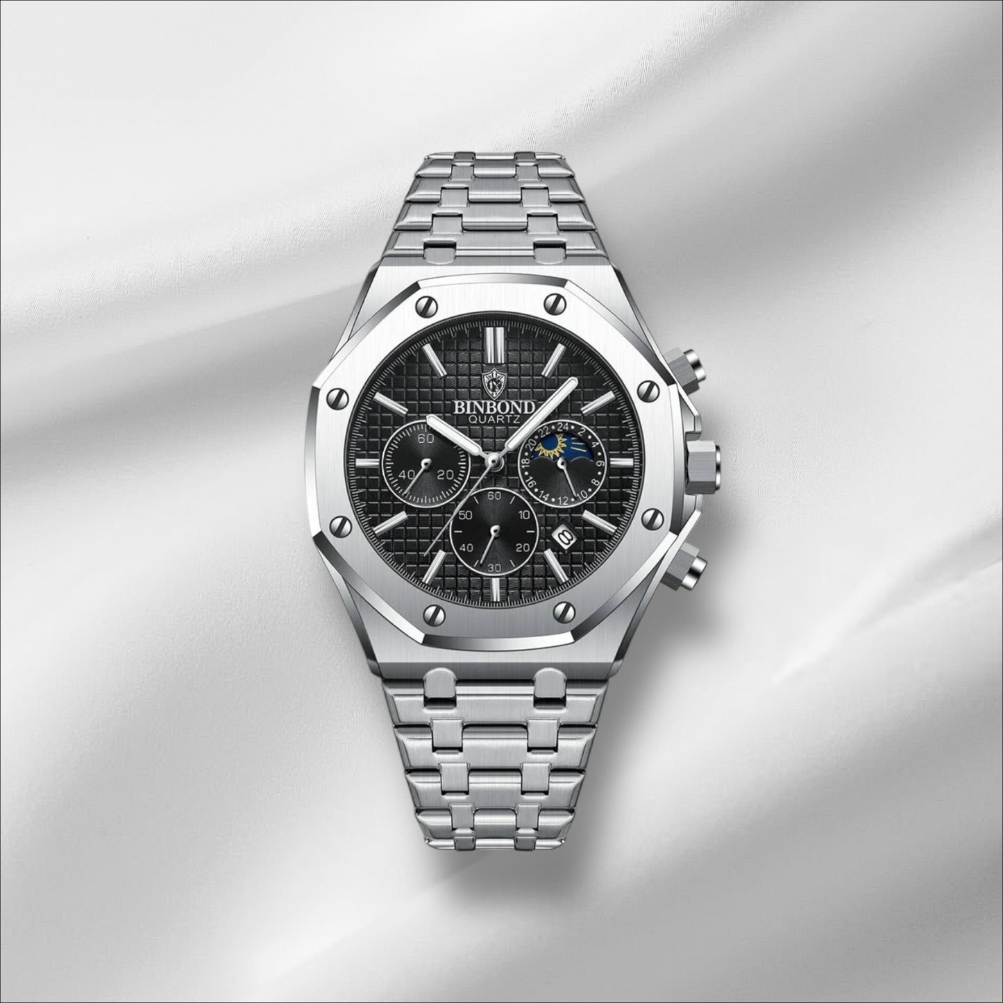 Montre Homme Luxe Chronographe – Acier Inoxydable