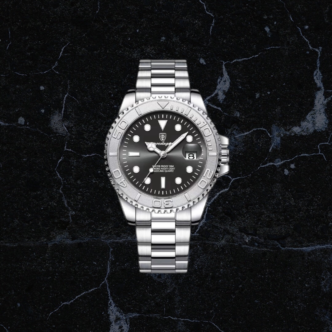 Montre Homme Luxe POEDAGAR – Acier Inoxydable