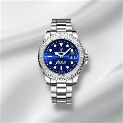 Montre Homme Luxe POEDAGAR – Acier Inoxydable