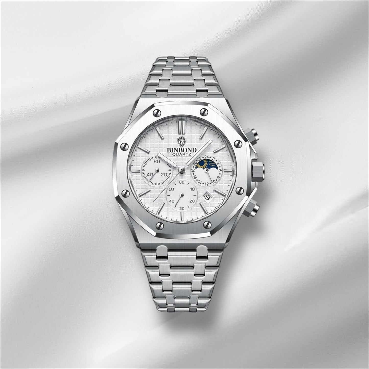 Montre Homme Luxe Chronographe – Acier Inoxydable