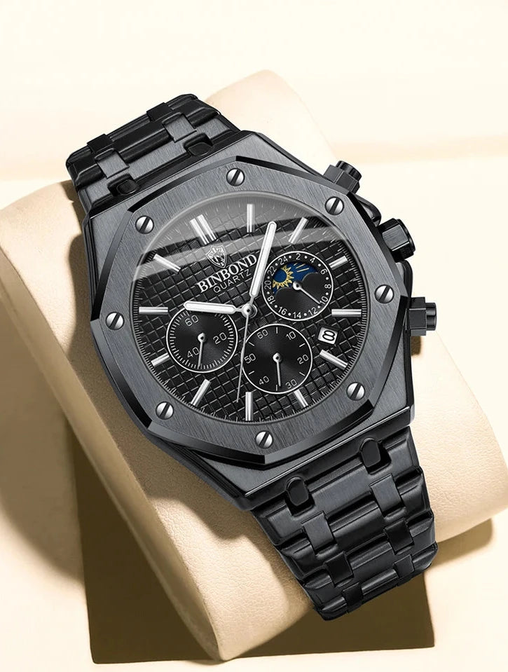 Montre Homme Luxe Chronographe – Acier Inoxydable